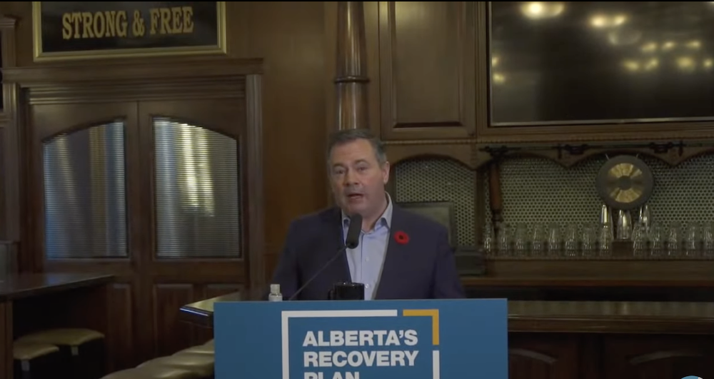 That office drinking scandal? Just never mind! Jason Kenney launches job program update in Calgary pub