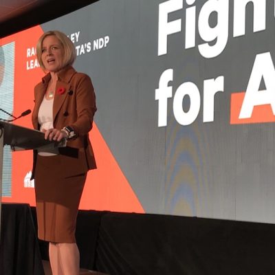 No apologies: Rachel Notley sure didn’t sound as if she were conceding anything at campaign-style speech Sunday