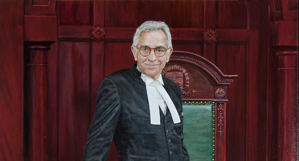 Former Speaker Bob Wanner’s portrait, unveiled yesterday, adds a 21st  Century touch to a gloomy 19th Century collection